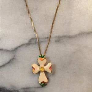 Dogwood cross necklace